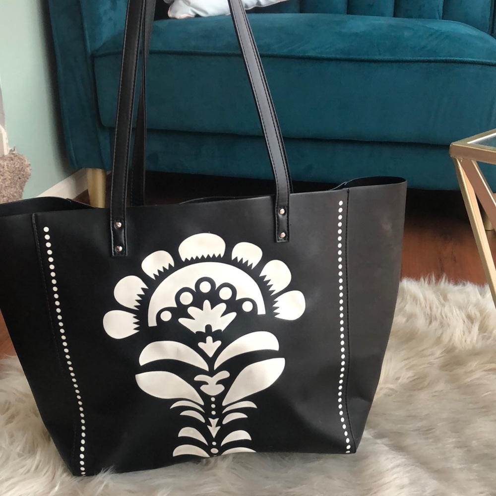 Vera Bradley leather tote bag